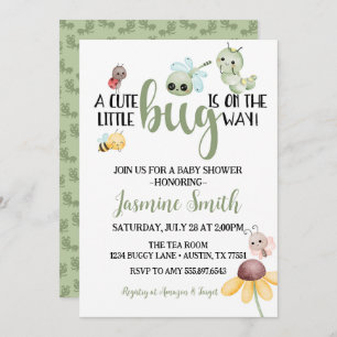 Little Bug Baby Shower Insect Caterpillar Invitation