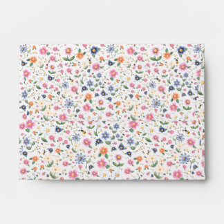 Little bugs and Floral Pattern Envelope