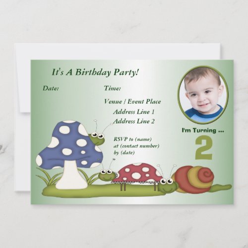 Little Bugs Custom Birthday Party Invitation