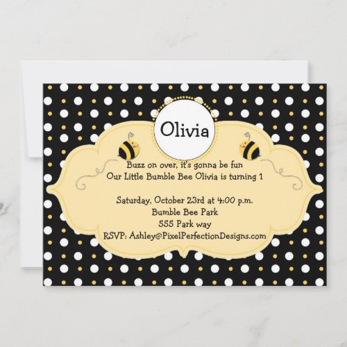 Little Bumble Bee Invite