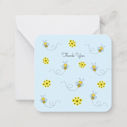 Little Bumble Bee Mini Thank You Note Card