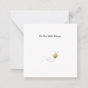 Little Bumble Bee Mini Thank You Note Card