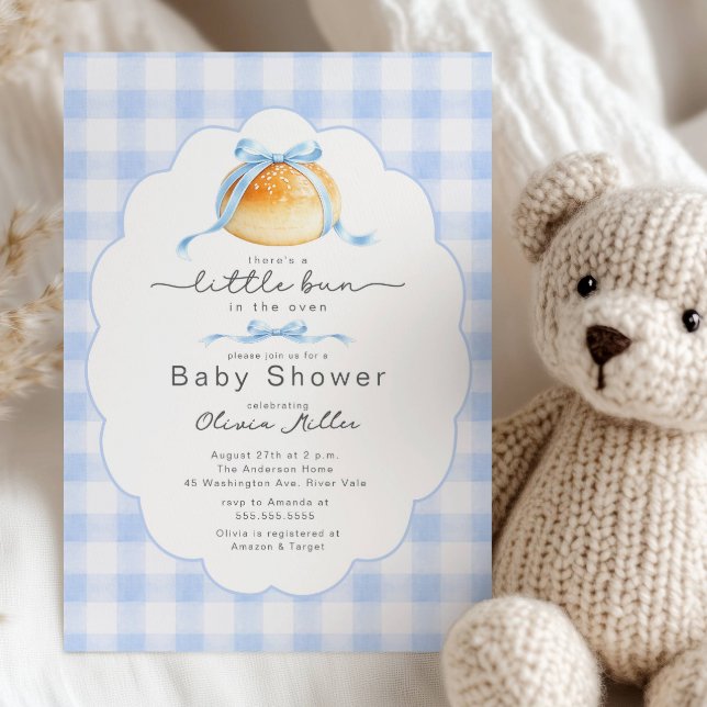 Little Bun in the Oven Boy Shower Invite (Creator Uploaded)