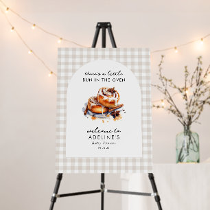 Little Bun in the Oven Watercolor Baby Shower Foam Board