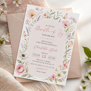 Little Bundle Floral Baby Shower Invitation