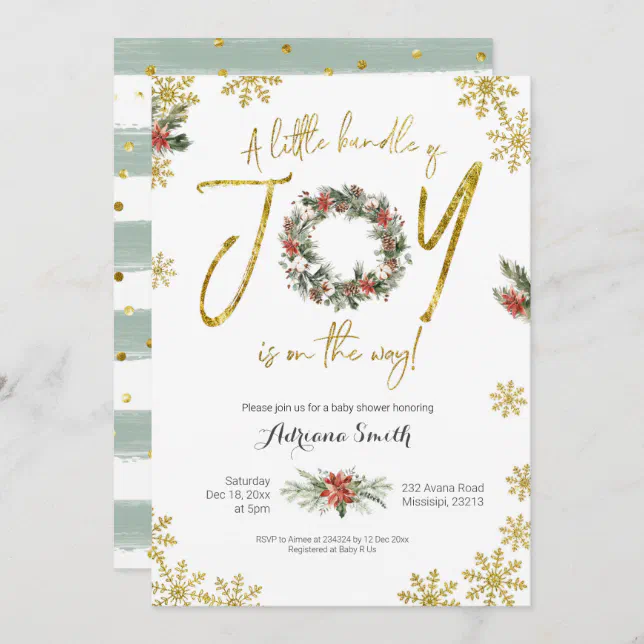 Little Bundle Of Joy Baby Shower Invitation 