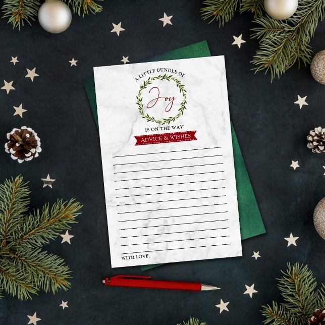 Little Bundle Of Joy Christmas Baby Shower Advice (Creator Uploaded)