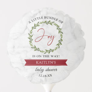 Little Bundle Of Joy Christmas Baby Shower Balloon