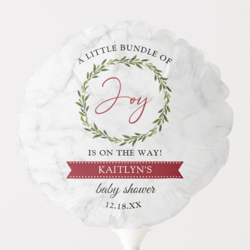 Little Bundle Of Joy Christmas Baby Shower Balloon