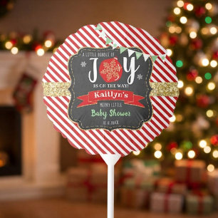 "Little Bundle Of Joy" Christmas Baby Shower Balloon