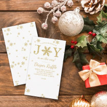 Little Bundle Of Joy Christmas Baby Shower Diaper Enclosure Card