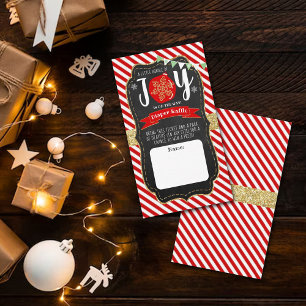 "Little Bundle Of Joy" Christmas Baby Shower Enclosure Card