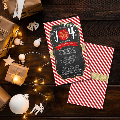 Little Bundle Of Joy Christmas Baby Shower Enclosure Card