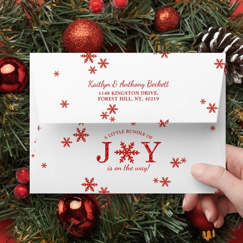 Little Bundle Of Joy Christmas Baby Shower Envelope