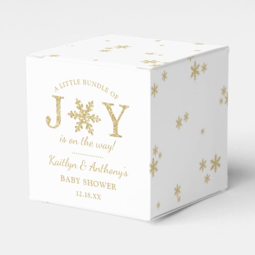 Little Bundle Of Joy Christmas Baby Shower Favor Boxes