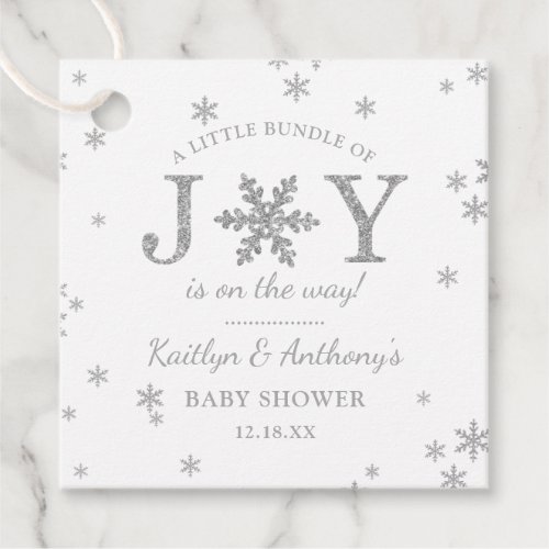 Little Bundle Of Joy Christmas Baby Shower Favor Tags