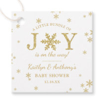 Little Bundle Of Joy Christmas Baby Shower Favor Tags