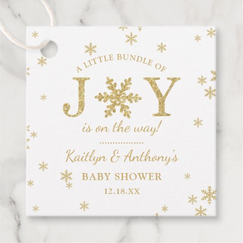 Little Bundle Of Joy Christmas Baby Shower Favor Tags