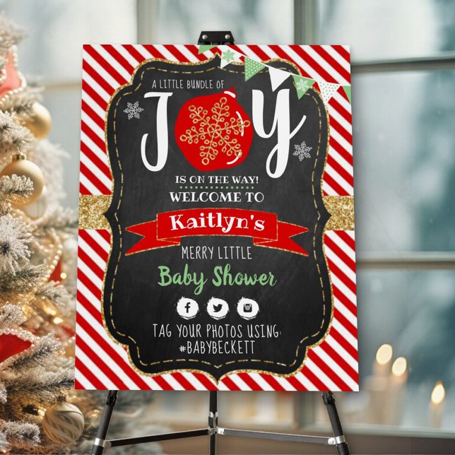 "Little Bundle Of Joy" Christmas Baby Shower Foam Board (Creator Uploaded)