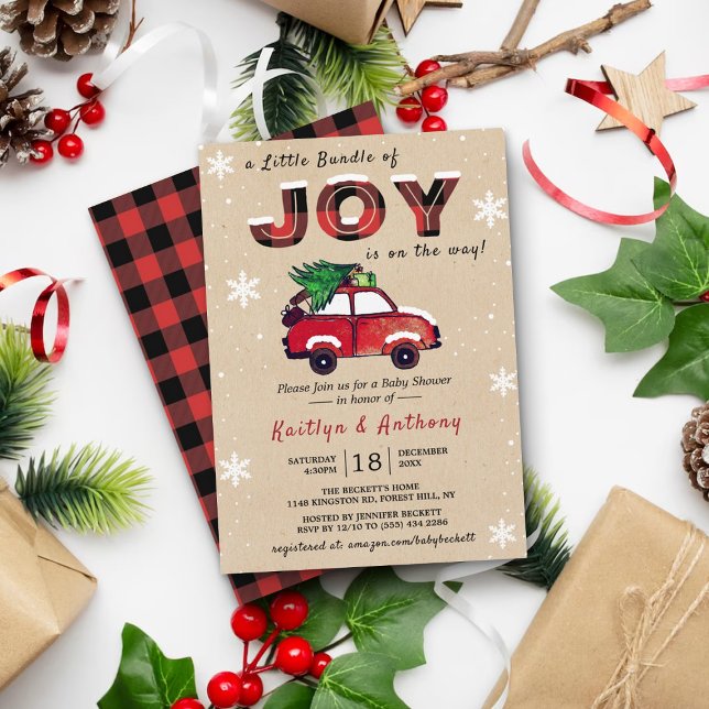 Little Bundle of Joy | Christmas Baby Shower Invitation (Creator Uploaded)