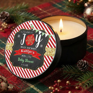 "Little Bundle Of Joy" Christmas Baby Shower Mini Candle Favors