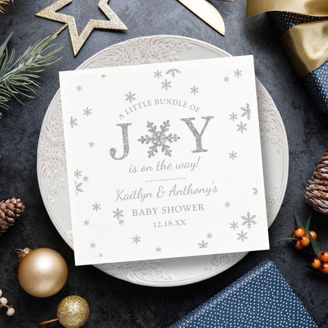Little Bundle Of Joy Christmas Baby Shower Napkins (Creator Uploaded)