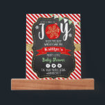 "Little Bundle Of Joy" Christmas Baby Shower Picture Ledge<br><div class="desc">Celebrate in style with this trendy baby shower welcome sign. The design is easy to personalize with your own wording and your family and friends will be thrilled when they see this fabulous party sign. Matching items can be found in the collection.</div>