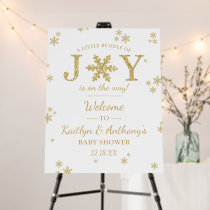Little Bundle Of Joy Christmas Baby Shower Welcome Foam Board