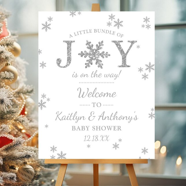 Little Bundle Of Joy Christmas Baby Shower Welcome Foam Board (Creator Uploaded)