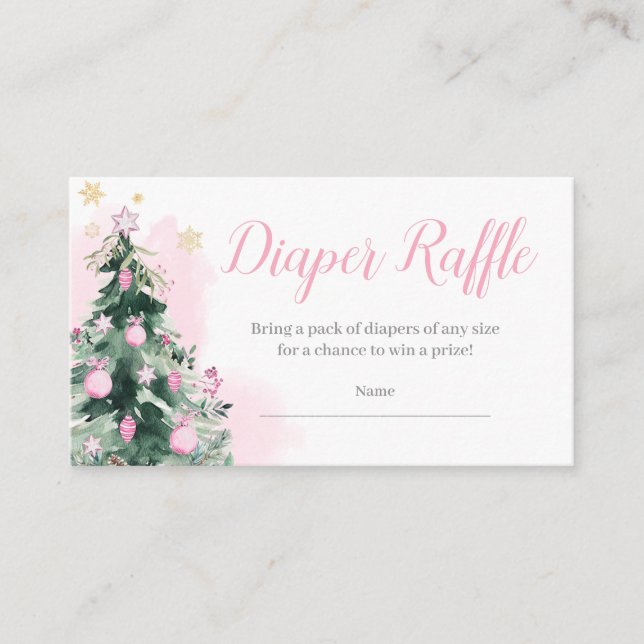 Little Bundle of Joy Christmas Diaper Raffle Enclosure Card (Front)
