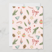 Little Bundle of JOY Christmas Floral Baby Shower Invitation (Back)