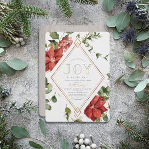 Little Bundle of Joy Holiday Floral Baby Shower Invitation