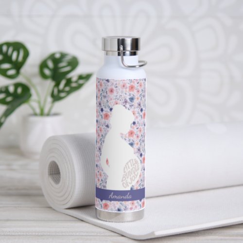 Little Bundle Of Joy Lavender Pink Floral Water Bottle