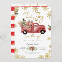 Little Bundle of Joy Red Truck Baby Shower Invitat Invitation