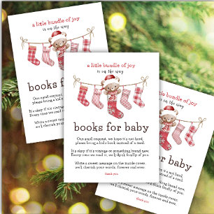 Little Bundle of Joy Winter Teddy Bear Baby Shower Enclosure Card