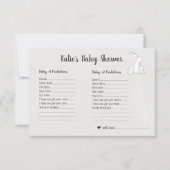 Little Bunnies | Twins Baby Shower Guessing Game Invitation (Front)