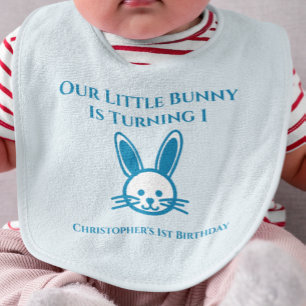 Little Bunny 1st Birthday Baby Bib