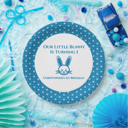 Little Bunny 1st Birthday Paper Plates