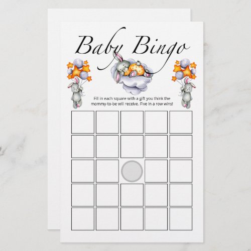 Little bunny baby bingo game