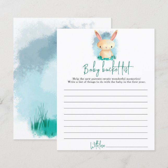Little Bunny Baby bucket list (Front/Back)
