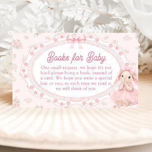 Little Bunny Baby Shower Books for Baby Enclosure Card