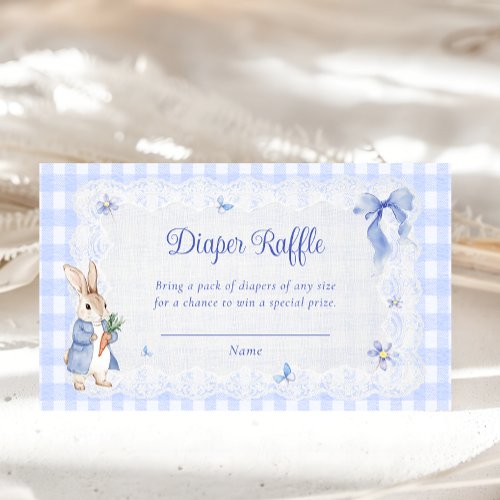 Little Bunny Baby Shower Diaper Raffle Tickets