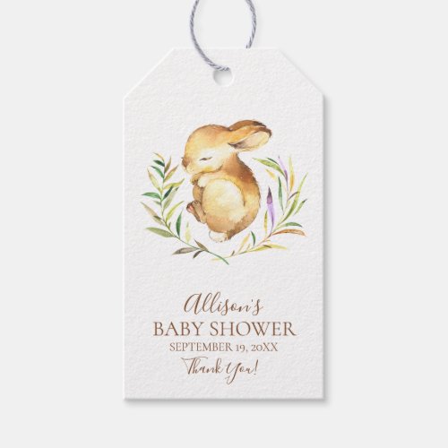 Little Bunny Baby Shower Favor Gift Tag