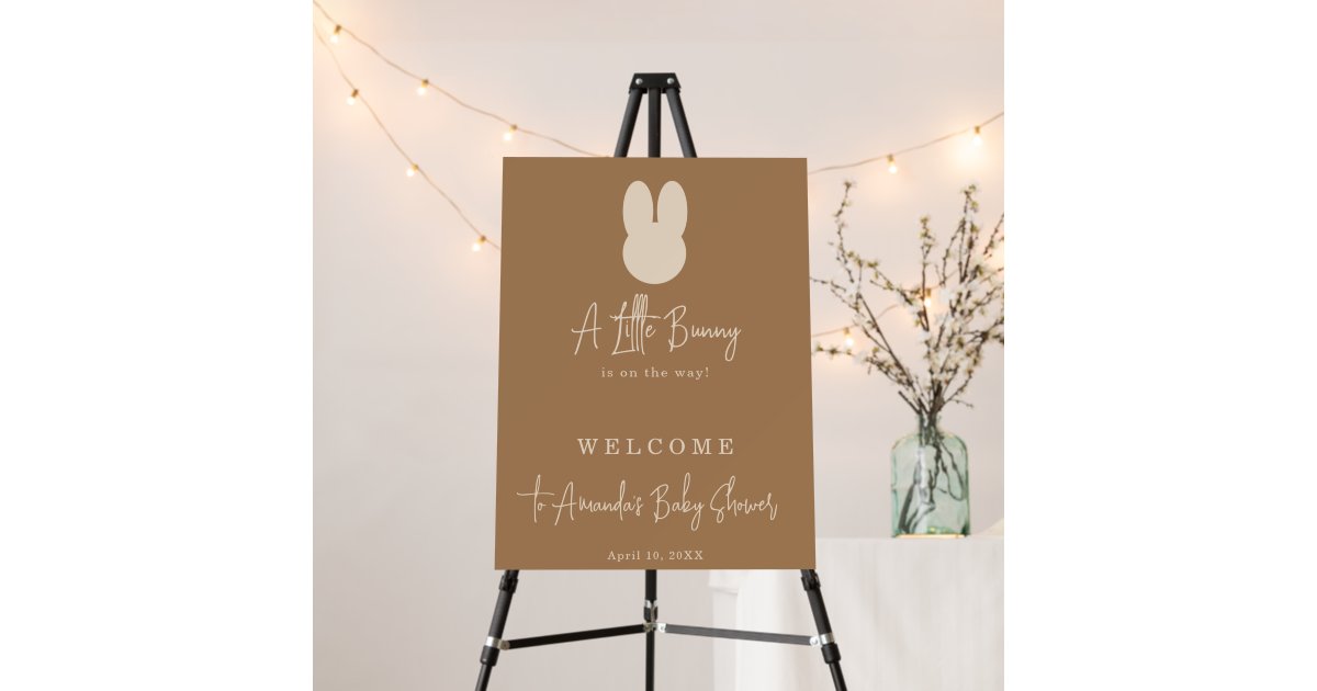 Little bunny baby shower foam board