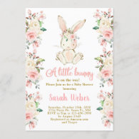 Little Bunny baby shower girl Invitation