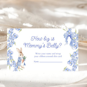 Little Bunny Baby Shower How Big Is Mommy's Belly Enclosure Card