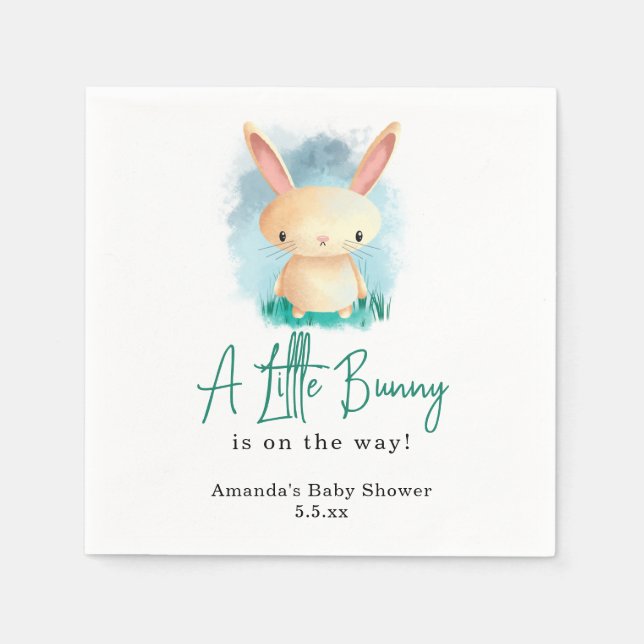 Little Bunny - baby shower  Napkins (Front)