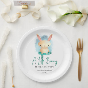 Little Bunny - baby shower Paper Plates