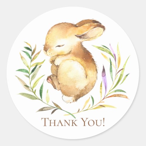 Little Bunny Baby Shower Thank You Favor Sticker