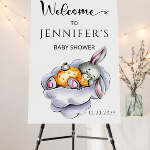 Little bunny baby shower welcome foam board